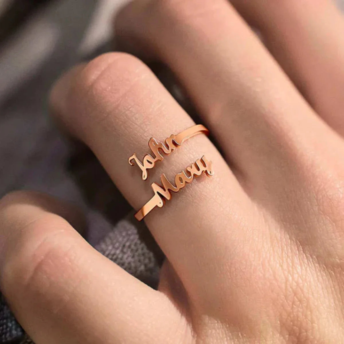 Double Name Ring | Draag je dierbaren bij je